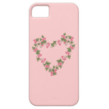 Coeur des fleurs roses coques iPhone 5 Case-Mate