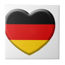 Coeur drapeau Allemand j'aime l'Allemagne Carreaux En Céramique