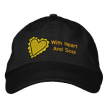 Coeur et chapeau brodé par âme