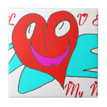 COEUR LOVE MY MOM.png Carreau En Céramique