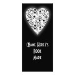 Coeur noir et blanc. Conception modelée de coeur Double Cartes Customisées