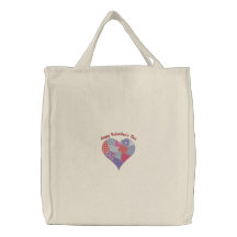 Coeur personnalisable mignon Fourre-tout de Valent Sac De Toile