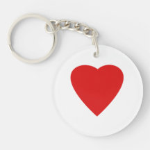 Coeur rouge d'amour porte-clé