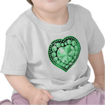 Coeur vert de gemme t-shirt