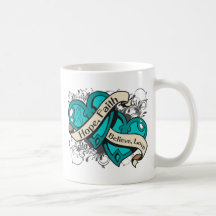 Coeurs de foi d'espoir de myasthénie gravis double tasse