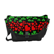 coeurs et shamrocks besace
