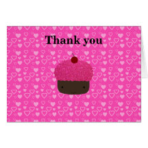 Coeurs roses de rose de petit gâteau de scintillem cartes de vœux
