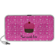 Coeurs roses de rose de petit gâteau de scintillem haut-parleur portable