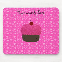 Coeurs roses de rose de petit gâteau de scintillem tapis de souris