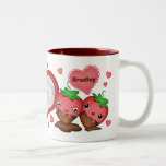 Coeurs tasse faite sur commande de photo d'amour d