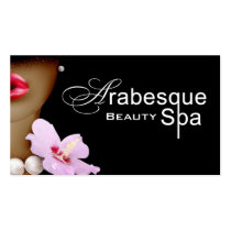 Coiffeur d'arabesque de spa de beauté cartes de visite