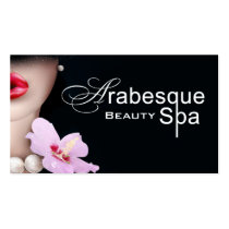 Coiffeur d'arabesque de spa de beauté cartes de visite