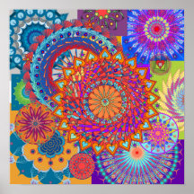 Collage de mandala posters
