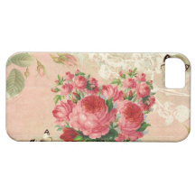 Collage rose de coeur de cru Girly Coques iPhone 5