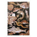 COLLECTION DE POMPEII/OCÉAN - SCÈNE DE VIE MARINE MOTIFS POUR PAPIER À LETTRE