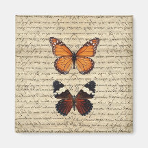 Collection vintage de papillons aimant pour réfrigérateur