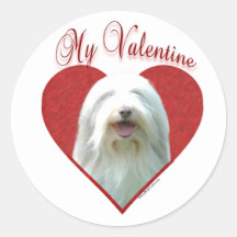 Colley barbu mon Valentine - autocollant