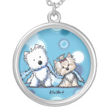 Collier de terriers de Westie et de Yorkie