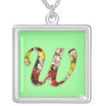 Collier initial de monogramme de W