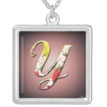 Collier initial de monogramme de Y
