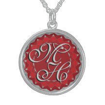 Collier rouge de monogramme