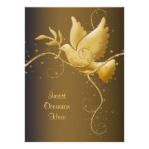 Colombe de Noël de paix Invitations