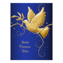 Colombe de paix invitation personnalisable
