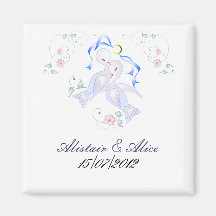 Colombes de mariage aimant
