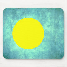 Colorful Contrast PalauanFlag Mousepads