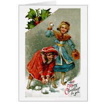 Combat de Snowball Carte De Vœux