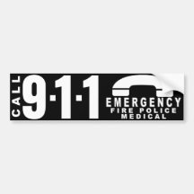 Composez l'autocollant 9 de 911 polices adhésif pour voiture