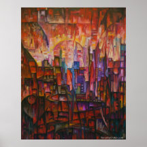 Composition abstraite 9 - copie de toile poster