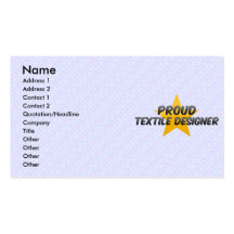 Concepteur fier de textile cartes de visite professionnelles