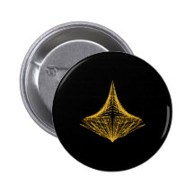 Conception abstraite, ardemment ambre et noir pin's avec agrafe
