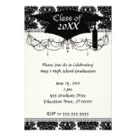 conception blanche de damassé de petit noir de flo invitations