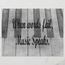 conception de musique de piano d'échouer de mots prospectus
