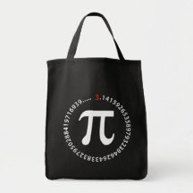 Conception de nombre de pi sac fourre-tout