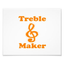 conception drôle orange de musique de clef triple  photographies