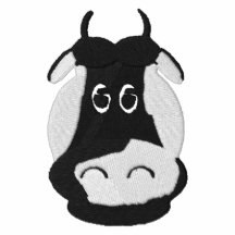 Conception principale 2 de broderie de vaches lait polo brodé