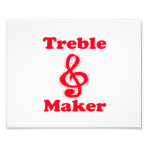 conception rouge de musique de clef triple de fabr impression photographique