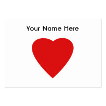 Conception rouge et blanche de coeur d'amour cartes de visite professionnelles