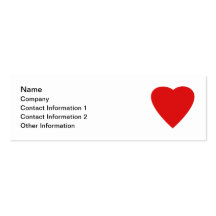 Conception rouge et blanche de coeur d'amour modèles de cartes de visite