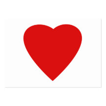 Conception rouge et blanche de coeur d'amour cartes de visite personnelles