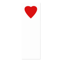 Conception rouge et blanche de coeur d'amour modèle de carte de visite