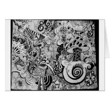 Conception Trippy d'art Cartes De Vœux