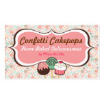 Confetti-Kuchen-Pop-Geschäfts-Karten Visitenkarte