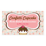 Confetti-Kuchen-u. Bundt Kuchen-Visitenkarten