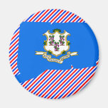 Connecticut-Flaggen-Karte Kühlschrankmagnete