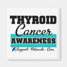Conscience de cancer de la thyroïde aimants pour réfrigérateur