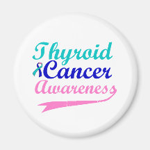 Conscience de cancer de la thyroïde aimants pour réfrigérateur